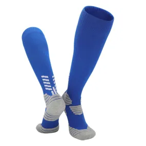 3 Pack Mens Non Slip Football Socks Blue