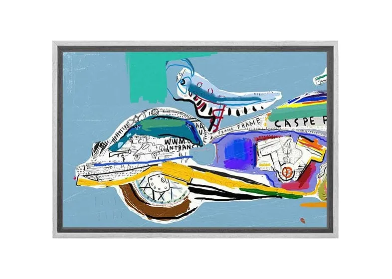 Abstract Motor Bike | Canvas Wall Art Print