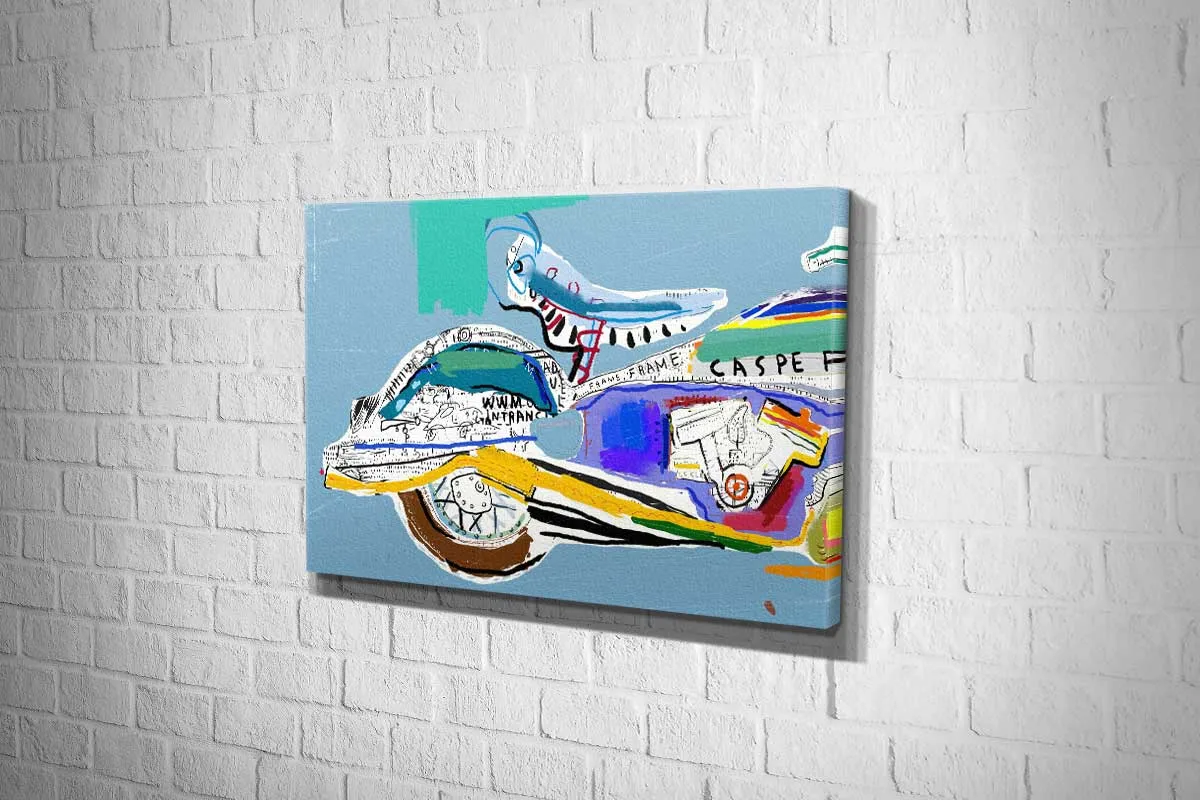 Abstract Motor Bike | Canvas Wall Art Print