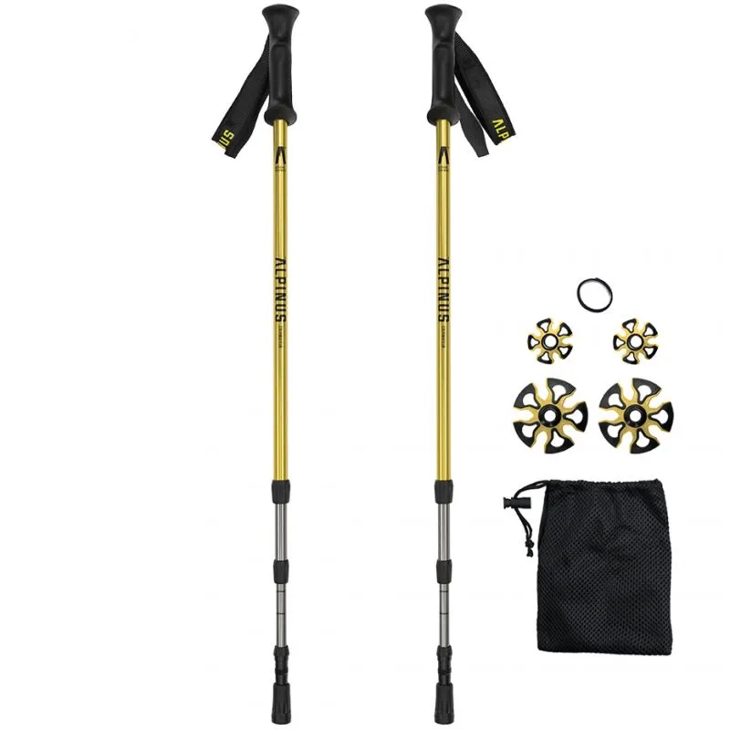 Alpinus Courmayeur Trekking Poles - Yellow