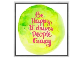 Be Happy Quote | Canvas Wall Art Print