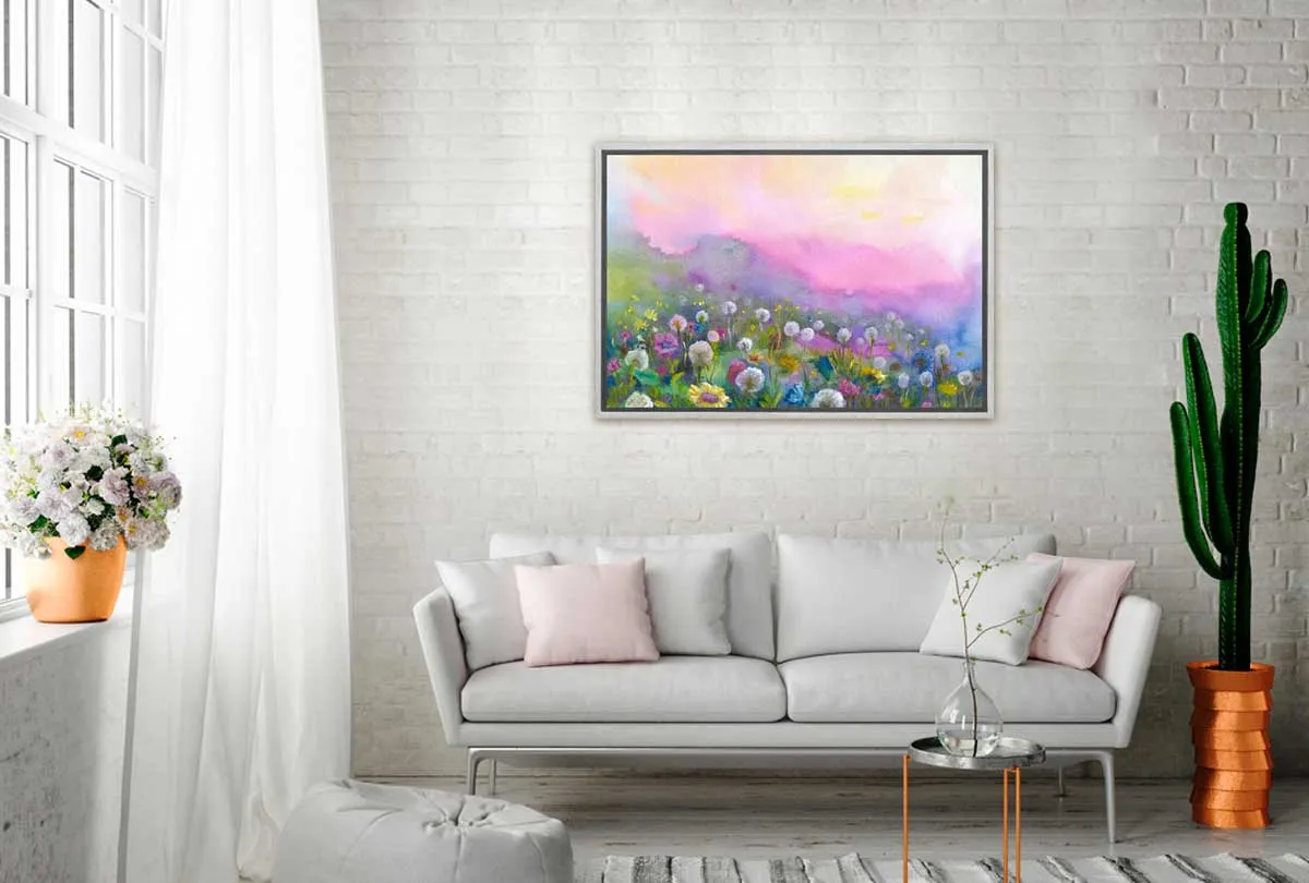 Blooming Hillside | Canvas Wall Art Print