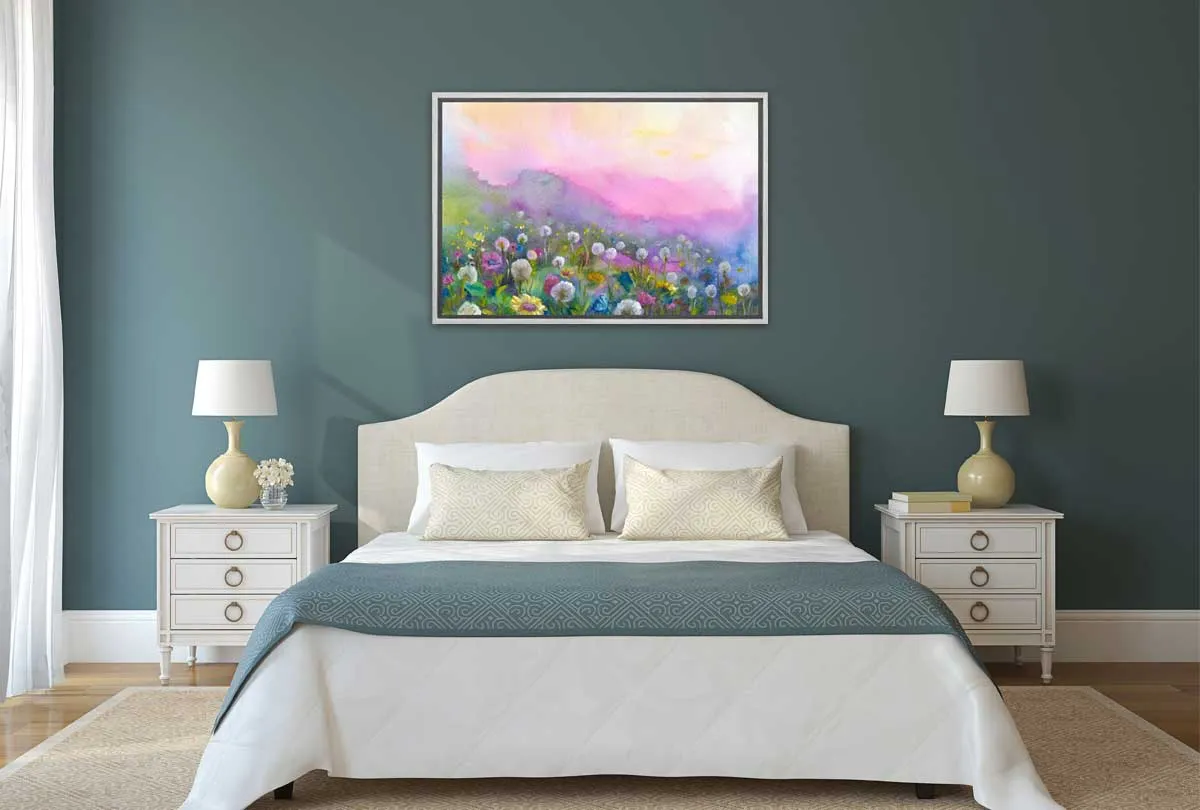 Blooming Hillside | Canvas Wall Art Print