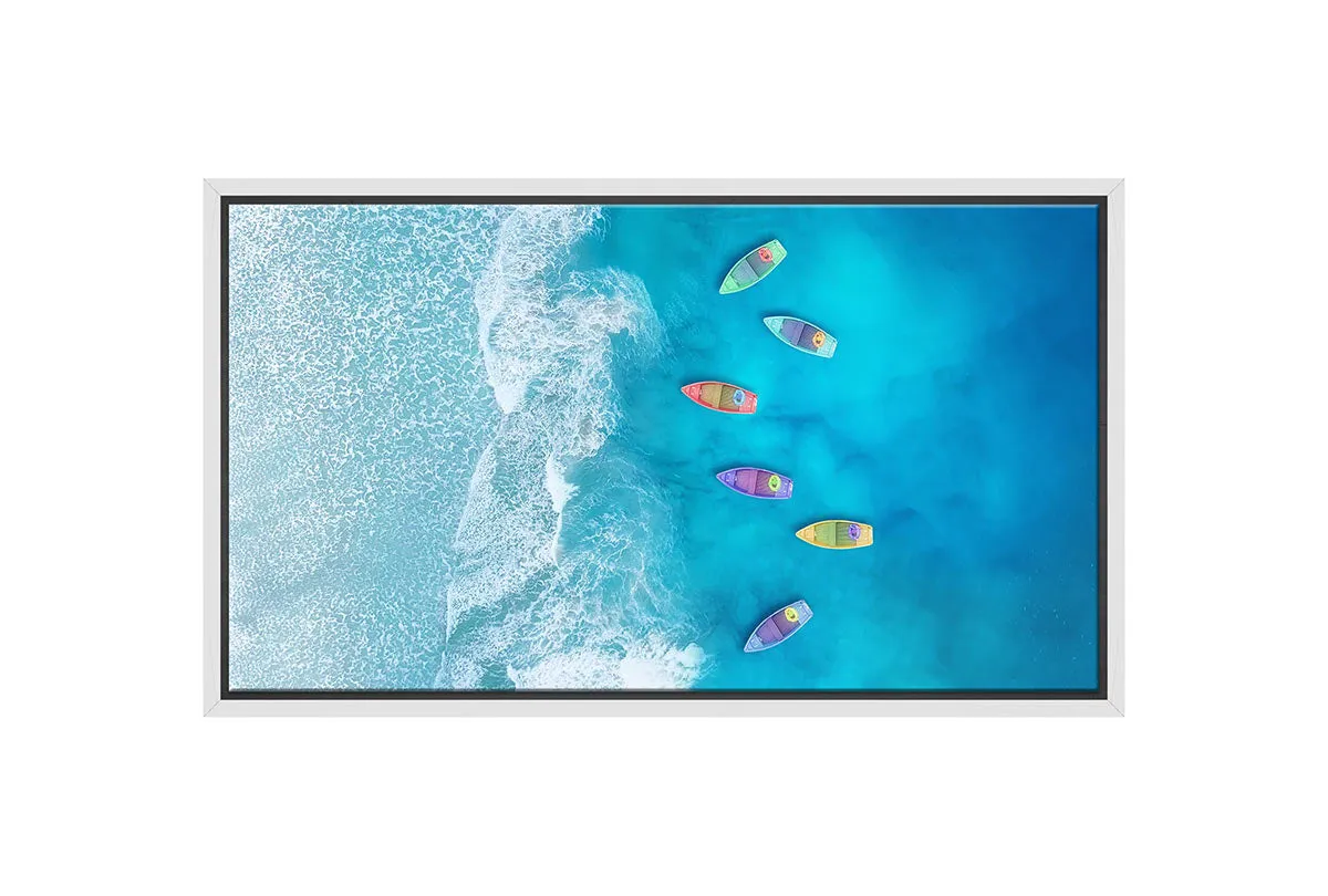 Boats From Above | Canvas Wall Art Print