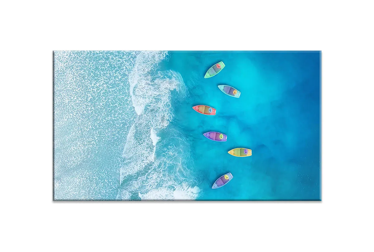 Boats From Above | Canvas Wall Art Print