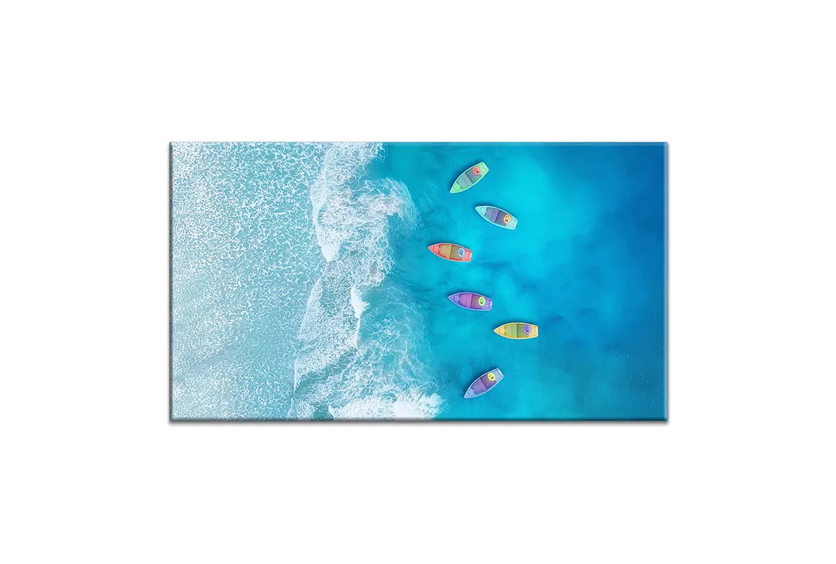 Boats From Above | Canvas Wall Art Print