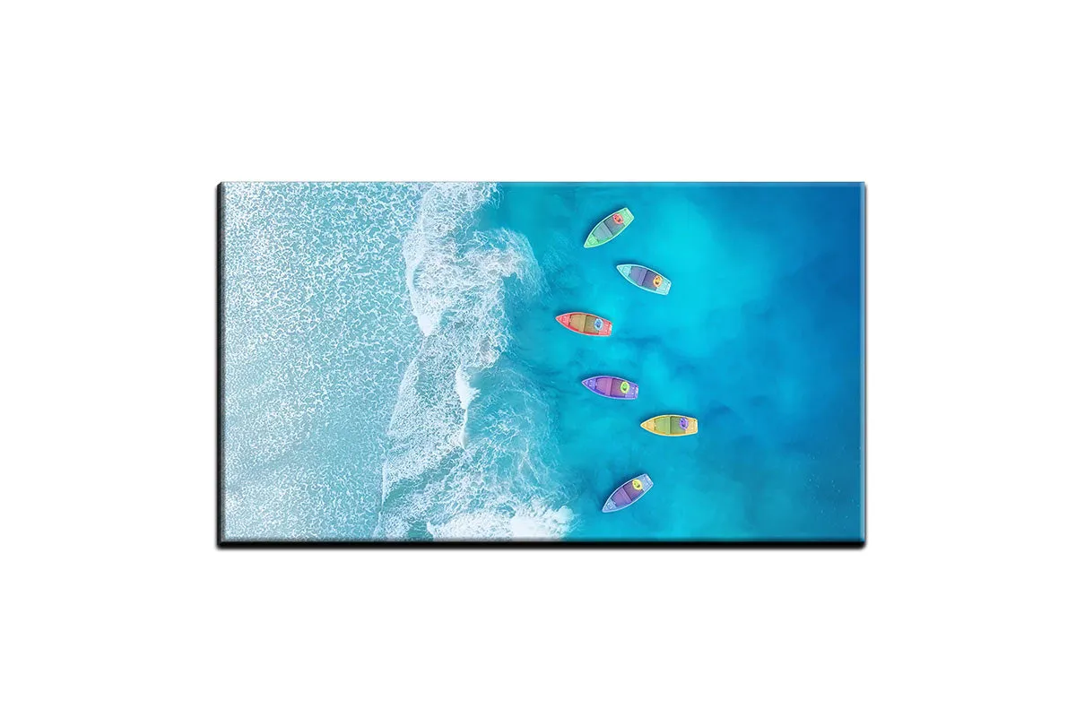 Boats From Above | Canvas Wall Art Print