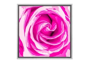 Bright Pink Rose Bud Abstract | Canvas Wall Art Print