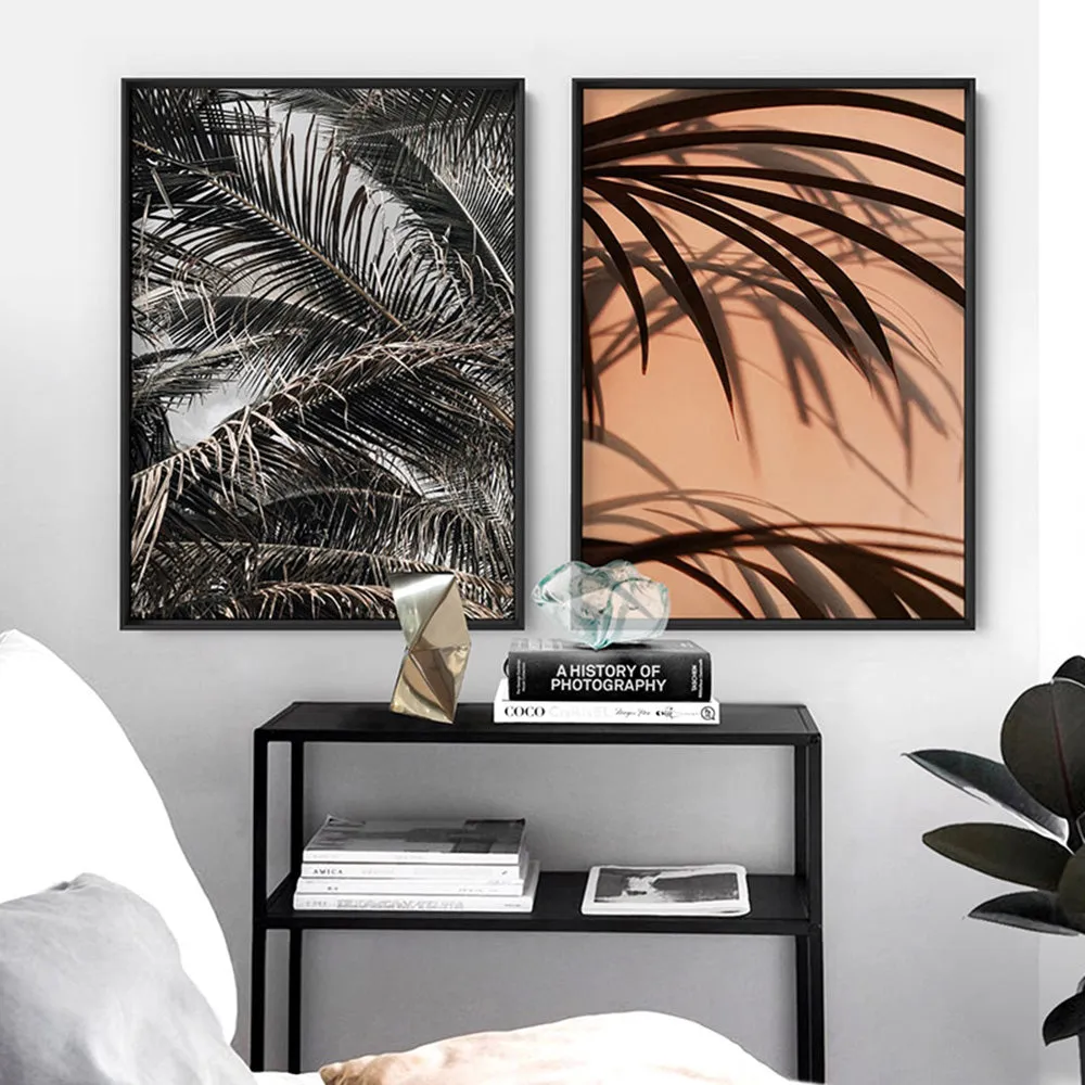 Burnt Orange Palms View - Art Print