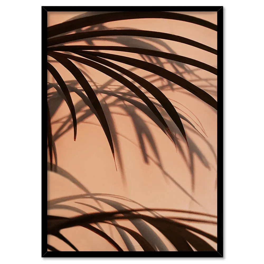 Burnt Orange Palms View - Art Print