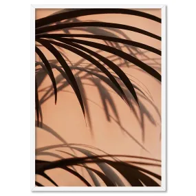 Burnt Orange Palms View - Art Print