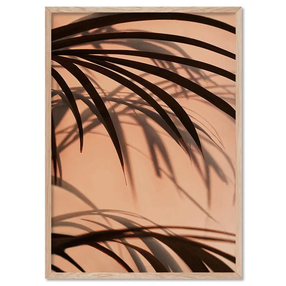 Burnt Orange Palms View - Art Print