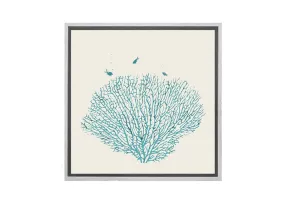 Fan Coral Turquoise | Canvas Wall Art Print