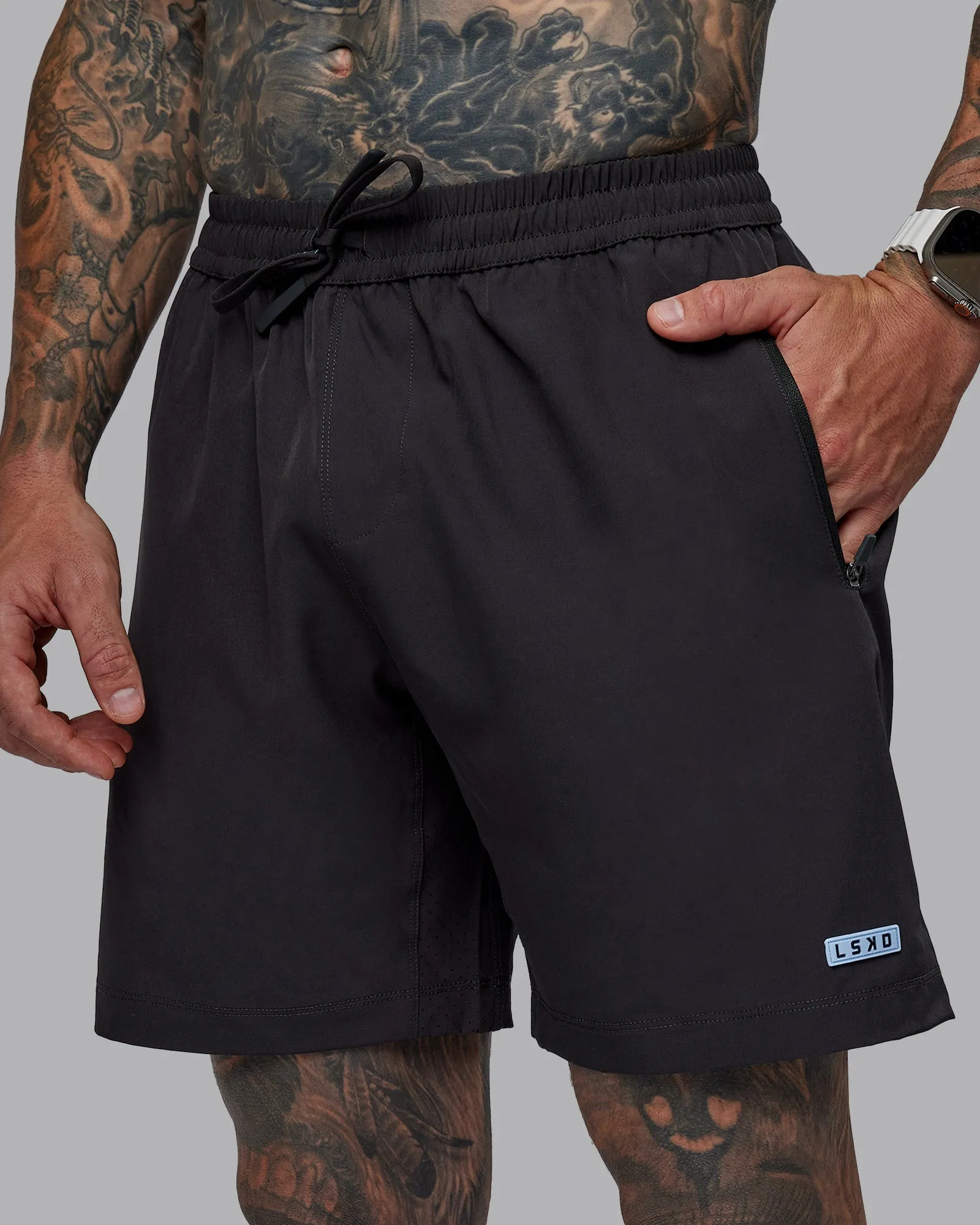 LSKD x Logan Martin Rep 7" Performance Shorts - Pirate black-Windsurfer