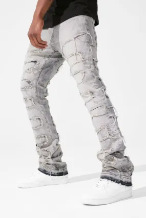 Martin Stacked - Python Denim (Bone White)