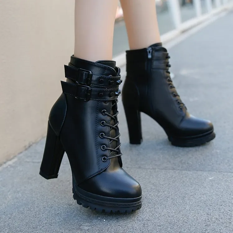 Mid heel Martin boots - Women's Shoes