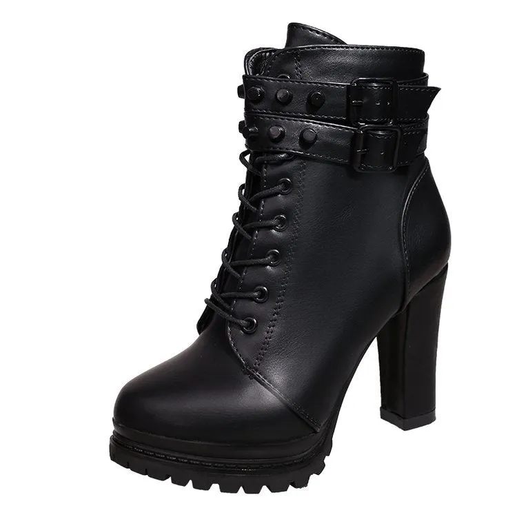 Mid heel Martin boots - Women's Shoes