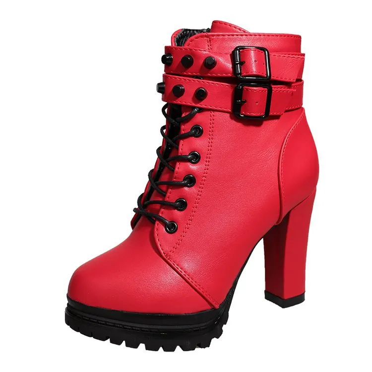 Mid heel Martin boots - Women's Shoes