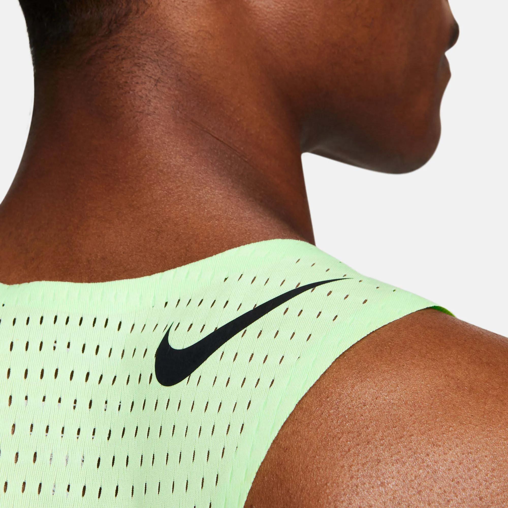 Nike | Men's AeroSwift Dri-FIT ADV Running Singlet - Vapor Green/Black