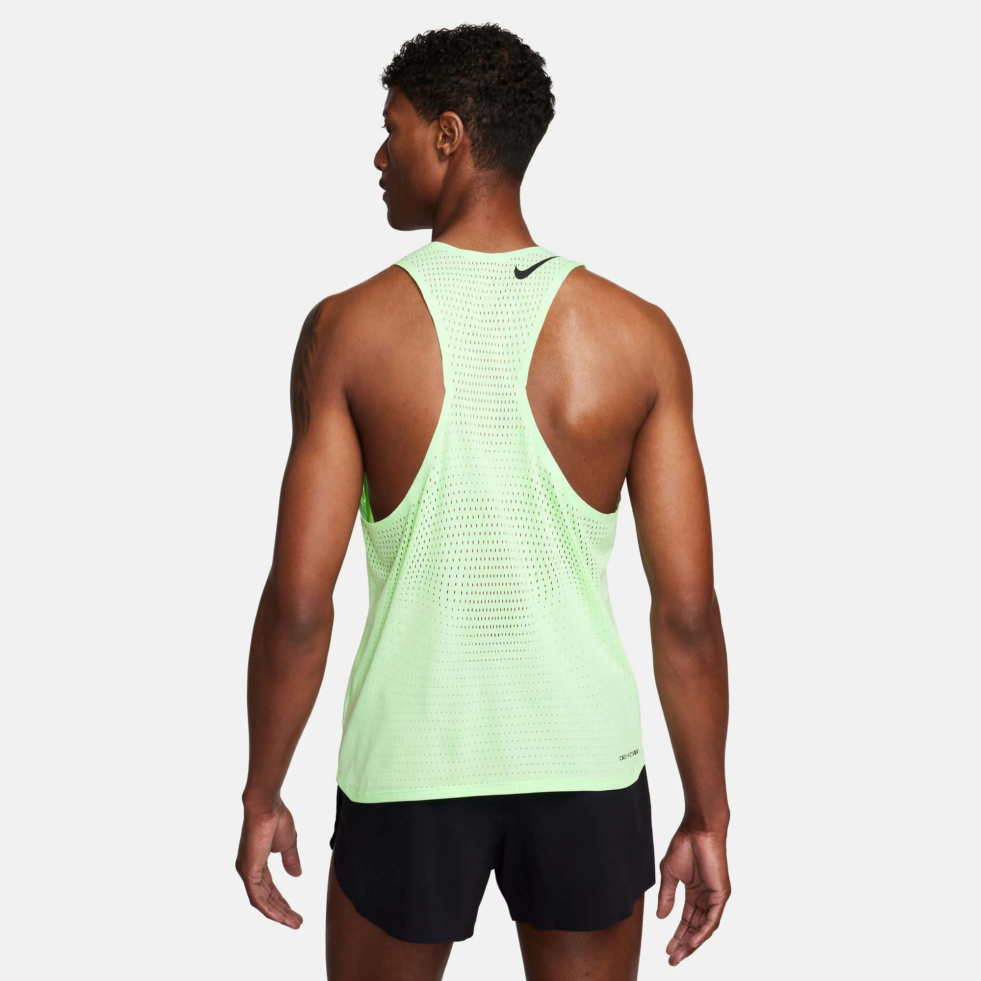 Nike | Men's AeroSwift Dri-FIT ADV Running Singlet - Vapor Green/Black