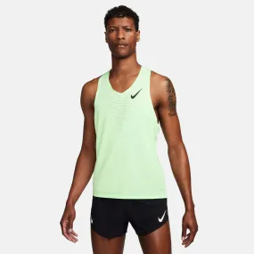 Nike | Men's AeroSwift Dri-FIT ADV Running Singlet - Vapor Green/Black