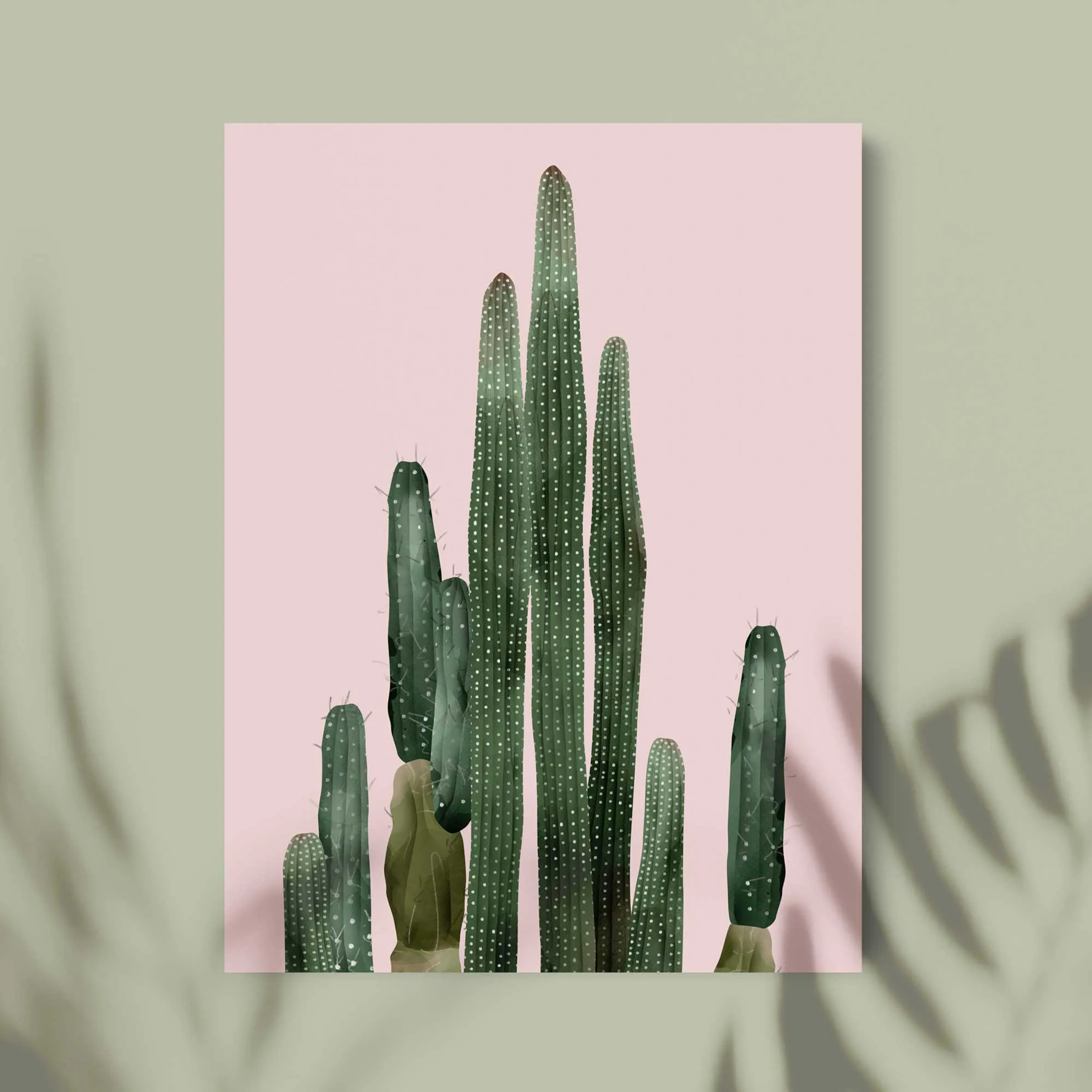 Pink Cactus Art Print