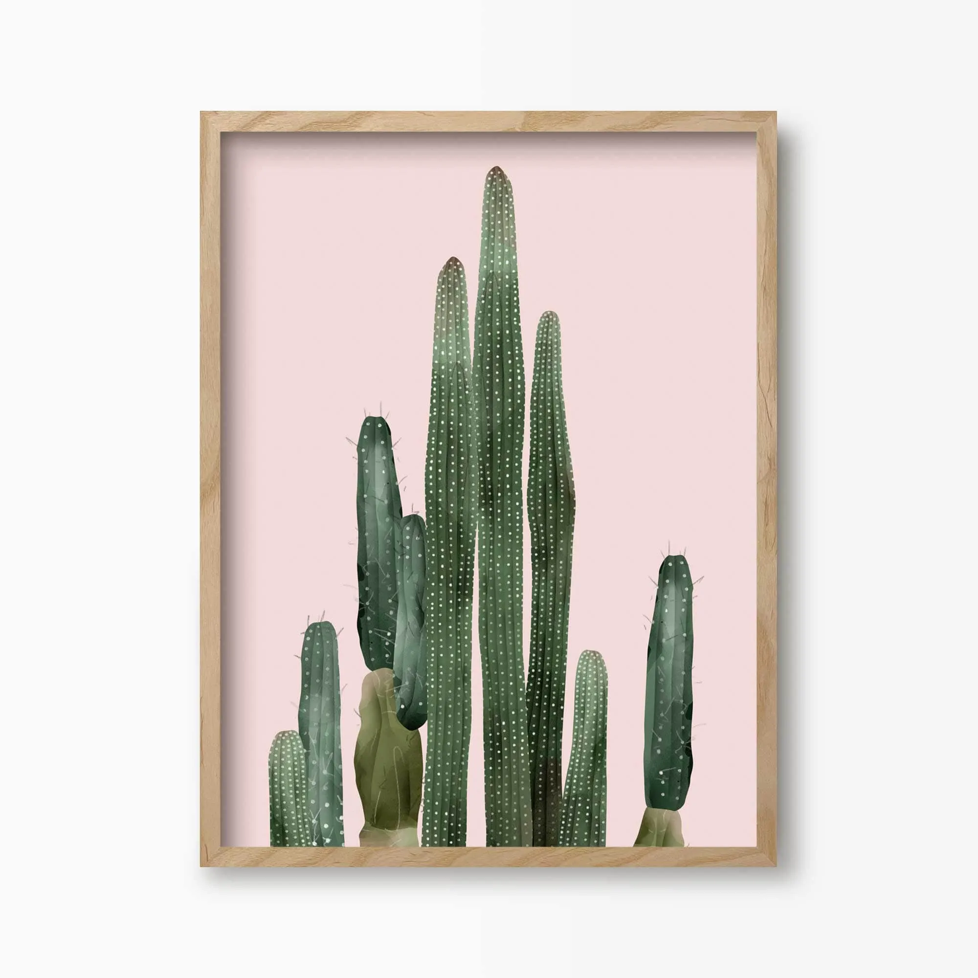 Pink Cactus Art Print