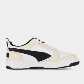 Puma Mens Rebound V6 Low Sneaker White/beige/black  _ 181374 _ White