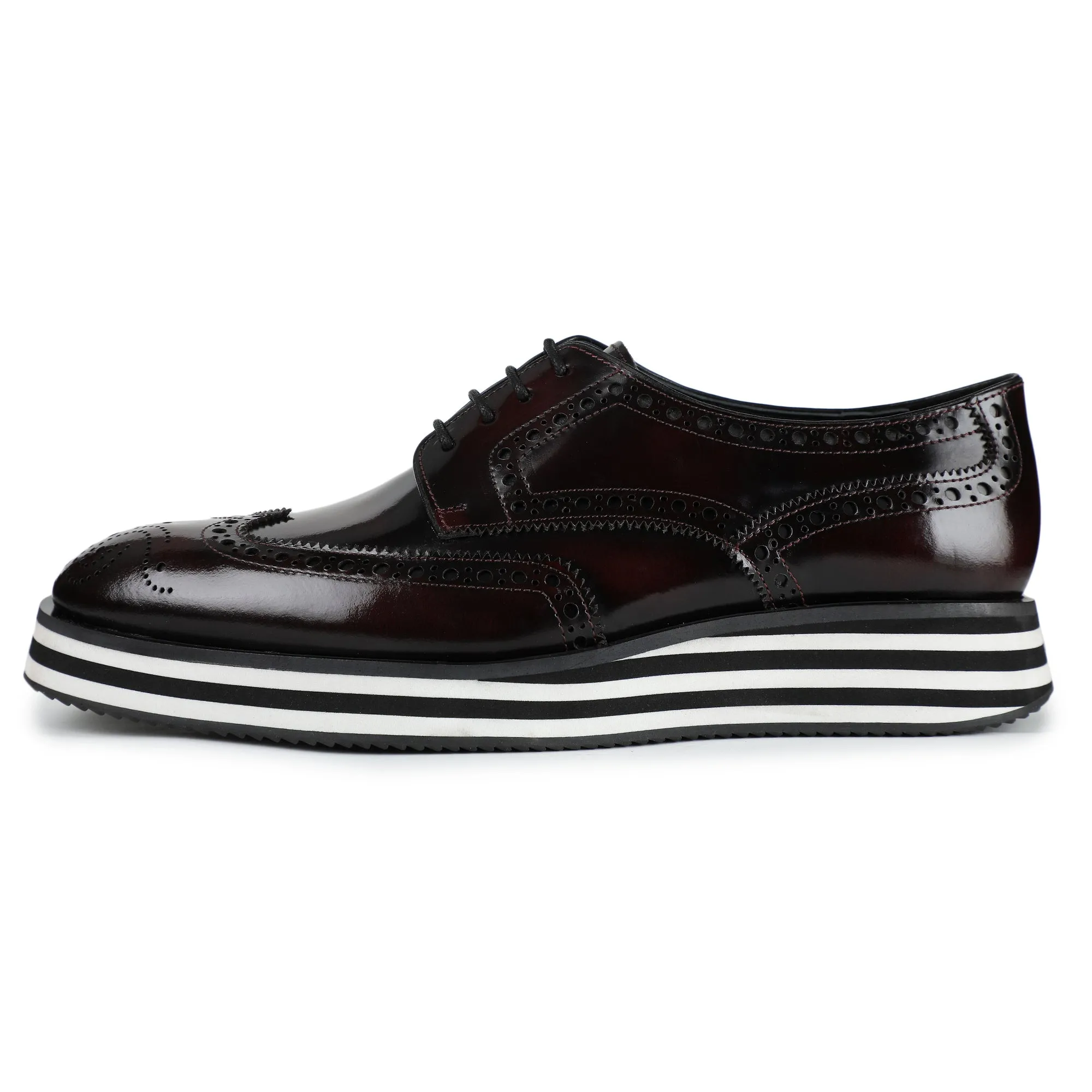 Wingtip Sneakers- Burgundy